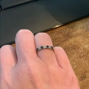 Diamond and Sapphire 10k gold band